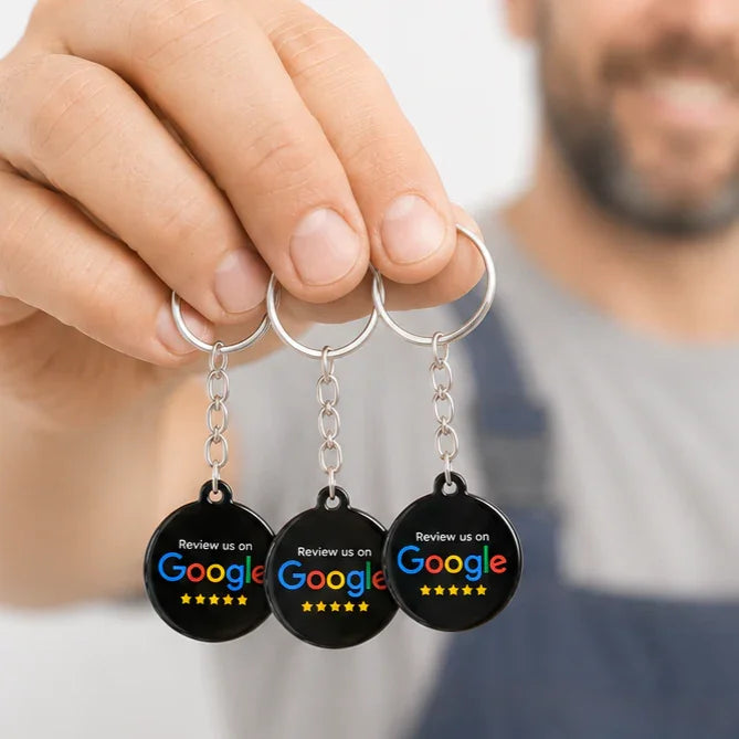 NFC Google Review Keychain - Portable Acrylic Tap-to-Review Tag