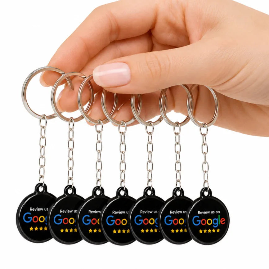 NFC Google Review Keychain - Portable Acrylic Tap-to-Review Tag